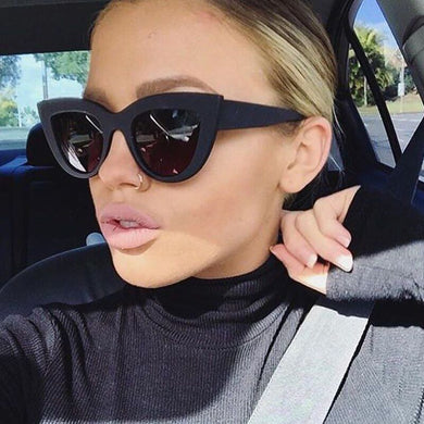 Vintage Cat Eye Sunglasses Women Brand Designer  Retro Black Sun Glasses for Women Ladies Cateye Mirror Oculos De Sol