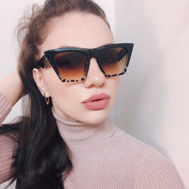 Vintage Cat Eye Sunglasses Women/Men 2023 Oversized Square Eyewear Lady Sun Glasses Classic Outdoor Travel Gafas De Sol