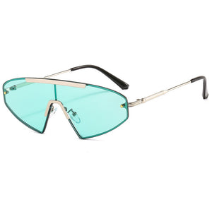 Vintage Cat Eye Sunglasses Women Men Men Retro Punk Sunglasses One Piece Eyeglasses  Brand Designer Sun Glasses Steampunk