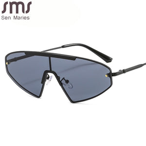 Vintage Cat Eye Sunglasses Women Men Men Retro Punk Sunglasses One Piece Eyeglasses  Brand Designer Sun Glasses Steampunk