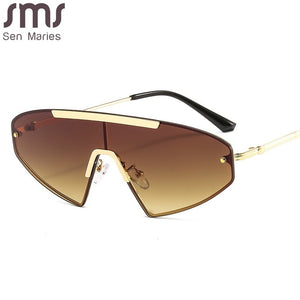 Vintage Cat Eye Sunglasses Women Men Men Retro Punk Sunglasses One Piece Eyeglasses  Brand Designer Sun Glasses Steampunk