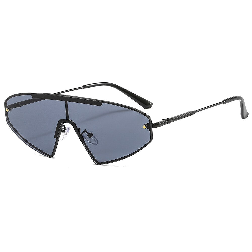 Vintage Cat Eye Sunglasses Women Men Men Retro Punk Sunglasses One Piece Eyeglasses  Brand Designer Sun Glasses Steampunk