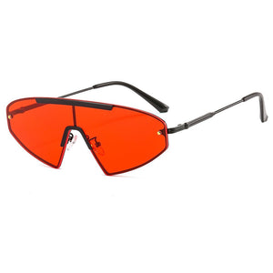 Vintage Cat Eye Sunglasses Women Men Men Retro Punk Sunglasses One Piece Eyeglasses  Brand Designer Sun Glasses Steampunk