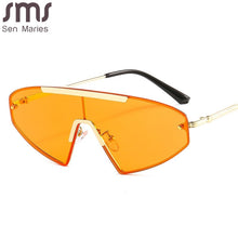 Load image into Gallery viewer, Vintage Cat Eye Sunglasses Women Men Men Retro Punk Sunglasses One Piece Eyeglasses  Brand Designer Sun Glasses Steampunk
