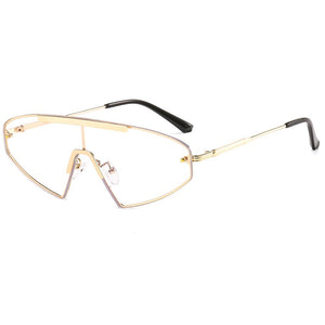 Vintage Cat Eye Sunglasses Women Men Men Retro Punk Sunglasses One Piece Eyeglasses  Brand Designer Sun Glasses Steampunk