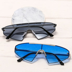 Vintage Cat Eye Sunglasses Women Men Men Retro Punk Sunglasses One Piece Eyeglasses  Brand Designer Sun Glasses Steampunk