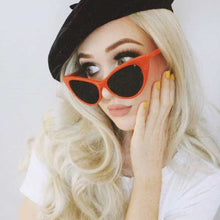 Load image into Gallery viewer, Vintage Cat Eye Sunglasses Women Retro Shadow Shades UV400 Sun Glasses Female Eyewear Red Black Oculos
