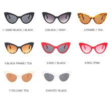 Load image into Gallery viewer, Vintage Cat Eye Sunglasses Women Retro Shadow Shades UV400 Sun Glasses Female Eyewear Red Black Oculos