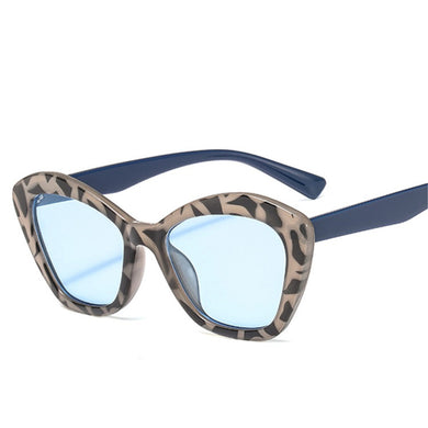 Vintage Cat Eye Sunglasses ins Sunglasses Jelly Color Glasses Trend Polygon Women Female Sun Glasses 2023 Eyewear