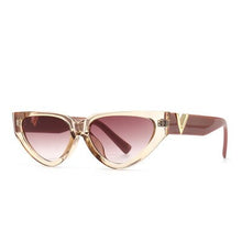 Load image into Gallery viewer, Vintage Cat Eyt Sunglasses Women 2023  Brand Designer V Sun Glasses Female Eyewear UV400 gafas de sol mujer