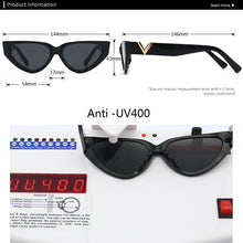 Load image into Gallery viewer, Vintage Cat Eyt Sunglasses Women 2023  Brand Designer V Sun Glasses Female Eyewear UV400 gafas de sol mujer