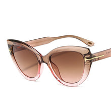 Load image into Gallery viewer, Vintage Cateye Sunglasses Women Retro Big Cat Eye Sun Glasses Brand Designer Transparent Lens Eyeglasses Female Oculos De Sol