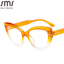 Load image into Gallery viewer, Vintage Cateye Sunglasses Women Retro Big Cat Eye Sun Glasses Brand Designer Transparent Lens Eyeglasses Female Oculos De Sol
