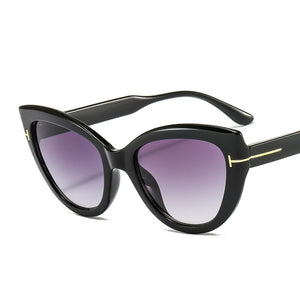 Vintage Cateye Sunglasses Women Retro Big Cat Eye Sun Glasses Brand Designer Transparent Lens Eyeglasses Female Oculos De Sol