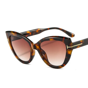 Vintage Cateye Sunglasses Women Retro Big Cat Eye Sun Glasses Brand Designer Transparent Lens Eyeglasses Female Oculos De Sol