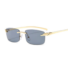 Load image into Gallery viewer, Vintage Cheetah Rimless Square Sunglasses Women Ocean Lens  Sun Glasses Male Brand Designer Rectangle Men Oculos De Sol