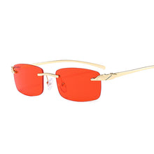 Load image into Gallery viewer, Vintage Cheetah Rimless Square Sunglasses Women Ocean Lens  Sun Glasses Male Brand Designer Rectangle Men Oculos De Sol