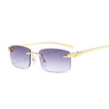 Load image into Gallery viewer, Vintage Cheetah Rimless Square Sunglasses Women Ocean Lens  Sun Glasses Male Brand Designer Rectangle Men Oculos De Sol