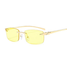 Load image into Gallery viewer, Vintage Cheetah Rimless Square Sunglasses Women Ocean Lens  Sun Glasses Male Brand Designer Rectangle Men Oculos De Sol