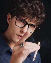 Load image into Gallery viewer, Vintage Classic Computer Anti Blue Light Blocking Square Glasses Frame Women Men Rivet Unisex Male Optical Myopia Eyewear Gafas