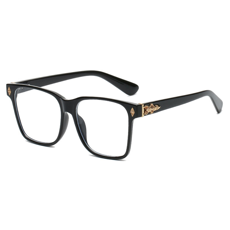 Vintage Classic Computer Anti Blue Light Blocking Square Glasses Frame Women Men Rivet Unisex Male Optical Myopia Eyewear Gafas