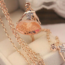 Load image into Gallery viewer, Vintage Crystal Pendant Necklace Dancer Ballet Choker Chain Necklace For Girls Christmas Valentine's d Jewelry Gift