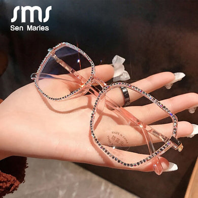 Vintage Diamond Glasses Frame Women  Computer Glasses Retro Eyeglasses Frames Female Optical Glasses Gafas de sol