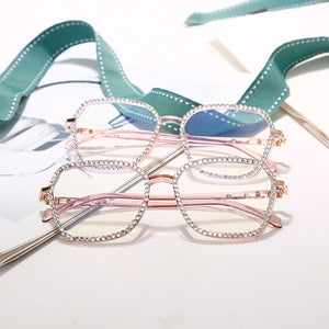 Vintage Diamond Glasses Frame Women   Computer Glasses Retro Eyeglasses Frames Female Optical Glasses Gafas de sol
