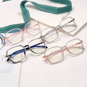 Vintage Diamond Glasses Frame Women   Computer Glasses Retro Eyeglasses Frames Female Optical Glasses Gafas de sol
