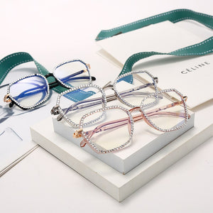 Vintage Diamond Glasses Frame Women   Computer Glasses Retro Eyeglasses Frames Female Optical Glasses Gafas de sol