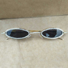 Load image into Gallery viewer, Vintage Diamond Sunglasses Oval Glasses Women Small Retro Hip Hop Glasses Retro Sunglass  Female Eyewear
