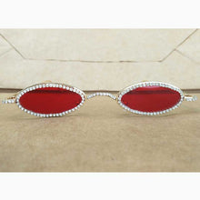 Load image into Gallery viewer, Vintage Diamond Sunglasses Oval Glasses Women Small Retro Hip Hop Glasses Retro Sunglass  Female Eyewear
