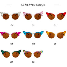 Load image into Gallery viewer, Vintage Diamond Sunglasses Women  Brand Cat Eye Sunglasses Pink Blue Crystal Punk Sun Glasses Men Shades UV400 okulary