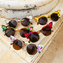 Load image into Gallery viewer, Vintage Diamond Sunglasses Women  Brand Cat Eye Sunglasses Pink Blue Crystal Punk Sun Glasses Men Shades UV400 okulary