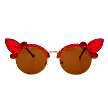 Load image into Gallery viewer, Vintage Diamond Sunglasses Women  Brand Cat Eye Sunglasses Pink Blue Crystal Punk Sun Glasses Men Shades UV400 okulary