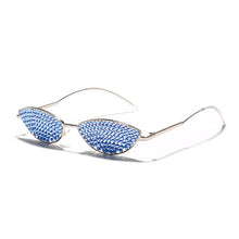 Load image into Gallery viewer, Vintage Diamond Sunglasses Women  Brand Designer Sun Glasses Cat Eye Shades Rhinestone Lens Ladies Crystal Eyeglasses