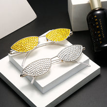 Load image into Gallery viewer, Vintage Diamond Sunglasses Women  Brand Designer Sun Glasses Cat Eye Shades Rhinestone Lens Ladies Crystal Eyeglasses