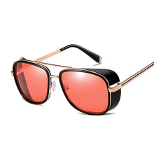 Load image into Gallery viewer, Vintage Double Beam Round Sunglasses Women  Brand Black Red Frame Eyewear Clear Lens Sun Glasses Female Shades Oculos