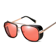 Load image into Gallery viewer, Vintage Double Beam Round Sunglasses Women  Brand Black Red Frame Eyewear Clear Lens Sun Glasses Female Shades Oculos
