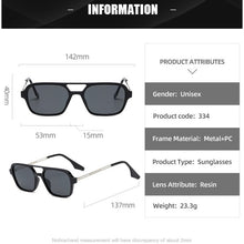 Load image into Gallery viewer, Vintage Double Beam Sunglasses Men Personality Hollow Trendy Sun Glasses Women Blue Pink Eyeglasses Shades UV400