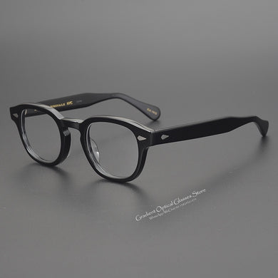 Vintage Eyewear Pirate Captain Johnny Depp Lemtosh Orginal Model Acetate Oval Eyeglasses Retro Men Myopia Optical Glasses Frame