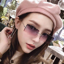 Load image into Gallery viewer, Vintage 2023 Sunglasses Rimless Frameless Rectangle Shades Gradient UV400 Summer Traveling Sun Glasses for Women