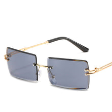 Load image into Gallery viewer, Vintage 2023 Sunglasses Rimless Frameless Rectangle Shades Gradient UV400 Summer Traveling Sun Glasses For Women