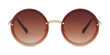 Load image into Gallery viewer, Vintage Round Sunglasses Women 2023  Brand Design Retro Rimless Frame Sun Glasses Lady Female Shades NO Chain S018