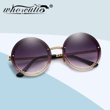 Load image into Gallery viewer, Vintage Round Sunglasses Women 2023  Brand Design Retro Rimless Frame Sun Glasses Lady Female Shades NO Chain S018
