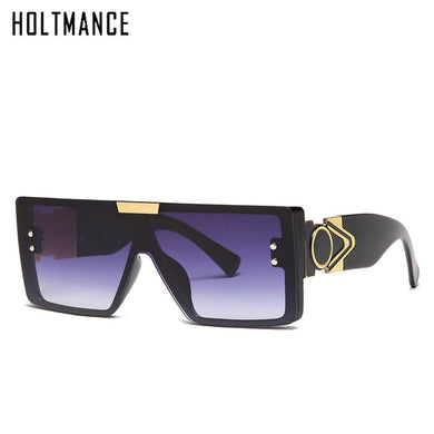 Vintage Siamese Piece Women Sunglasses Simple PC Square Frame Sunglasses for Men Summer Outdoor Divition Sun Glass UV400