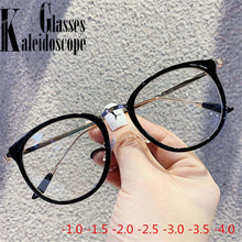 Load image into Gallery viewer, Vintage Fnished Myopia Glasses Women Men Shortsighted Eyglasses Student Computer Anti Blue Light Nearsighted Eyewear -1.0 1.5 2
