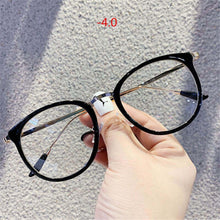 Load image into Gallery viewer, Vintage Fnished Myopia Glasses Women Men Shortsighted Eyglasses Student Computer Anti Blue Light Nearsighted Eyewear -1.0 1.5 2