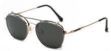 Load image into Gallery viewer, Vintage Full Rim + Polarized Clip-on Prescription Myopia Polarized Sunglasses Set Women Men Eyeglasses Glasses Gothic Goggles