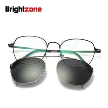 Load image into Gallery viewer, Vintage Full Rim + Polarized Clip-on Prescription Myopia Polarized Sunglasses Set Women Men Eyeglasses Glasses Gothic Goggles